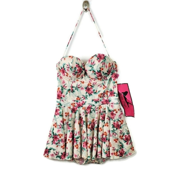 Bettie Page Other - Bettie Page Floral Pinup Swim Dress Sweatheart Womens Sz 6 Vintage Inspired NWT